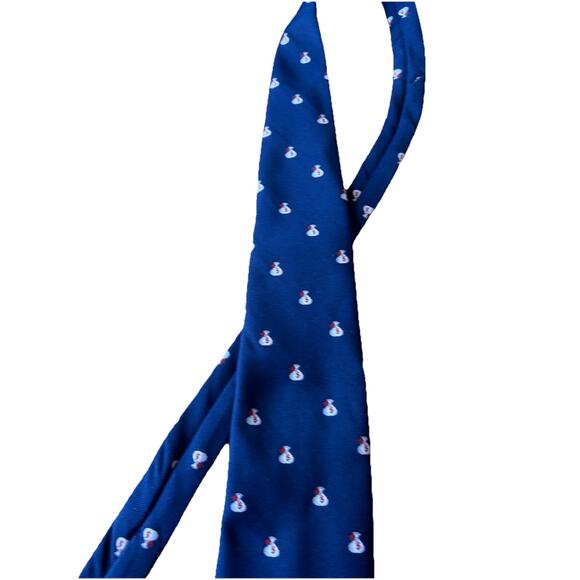 VTG Men's Money Bag Tie Pattern Blue Dollars Corporate Necktie G.P. Harvale & Co - Picture 2 of 8
